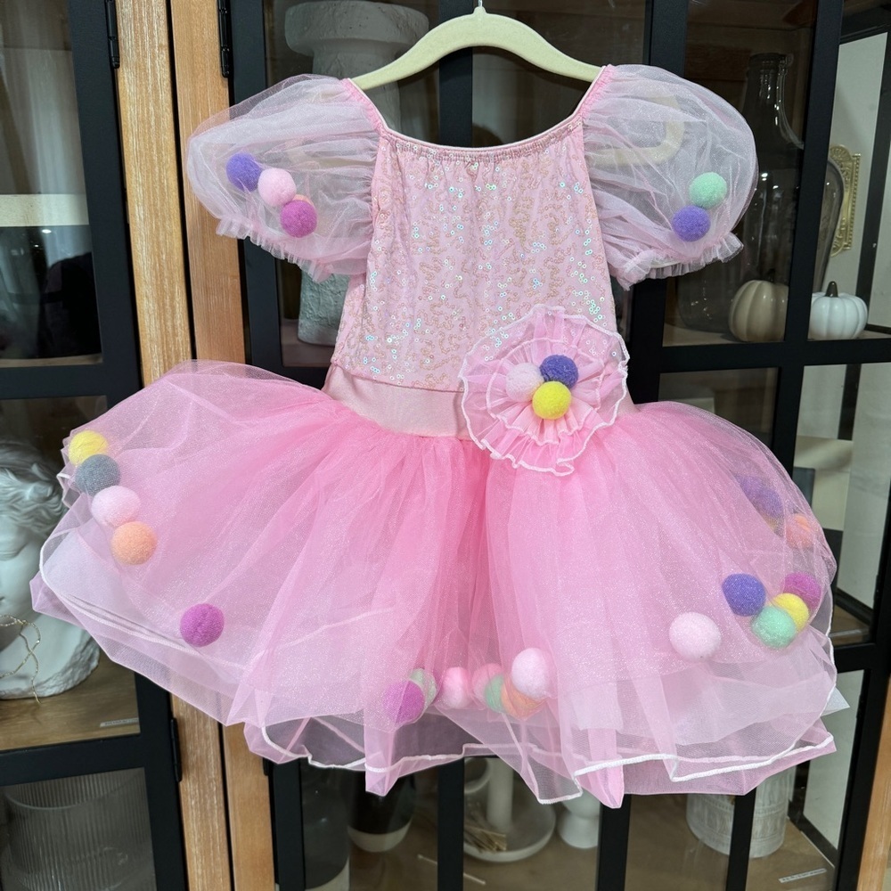 Revolution Dance ballet tutu tulle pompoms toddler sequins how sweet it is dress